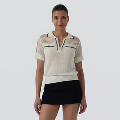 Half Zip Cut Out Colour Block Jumper