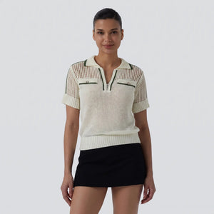 Half Zip Cut Out Colour Block Jumper - hero