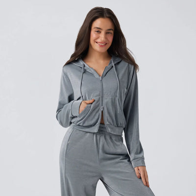 Sparkle Hooded Zip Sweatshirt - hero