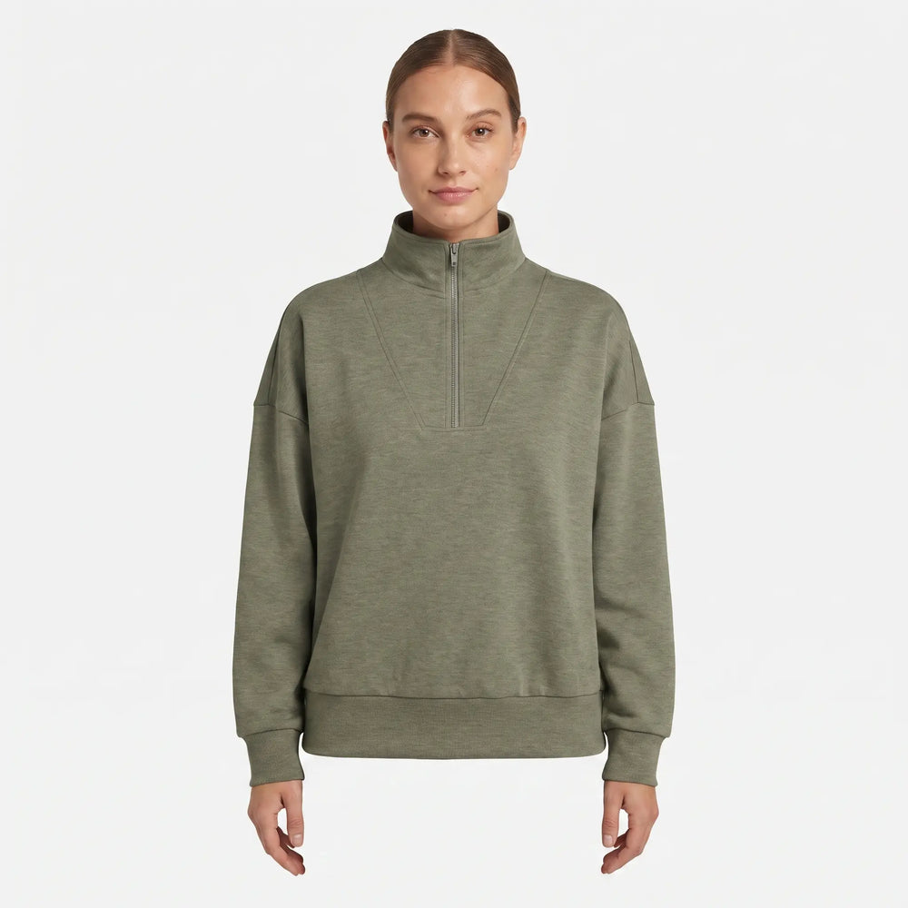 Mock Neck Half Zip Sweatshirt - hero