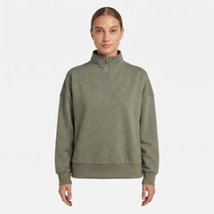 Mock Neck Half Zip Sweatshirt
