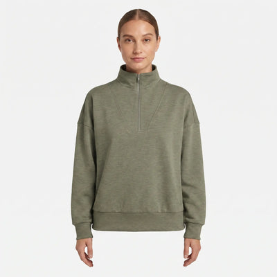 Mock Neck Half Zip Sweatshirt - hero