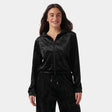 Velvet Hooded Zip Sweatshirt - hero