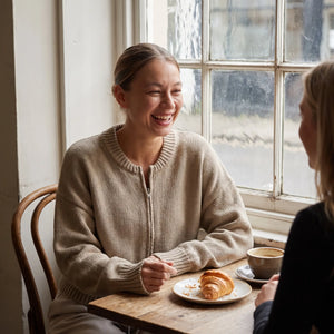 Zip Front Knit Bomber Cardigan - lifestyle2