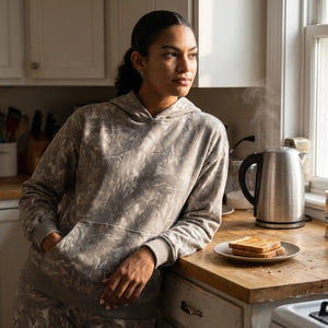 Hooded Sweatshirt with Pocket - morning kitchen