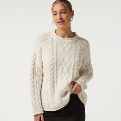 Round Neck Rolled Hem Jumper - gray studio hero