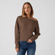 One Shoulder Asymmetric Sweatshirt - gray studio hero
