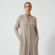 Belted Longline Ribbed Cardigan - gray studio hero