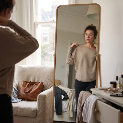 One Shoulder Batwing Knit Jumper - bright bedroom