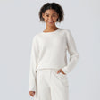 Round Neck Waffle Knit Jumper - gray studio hero