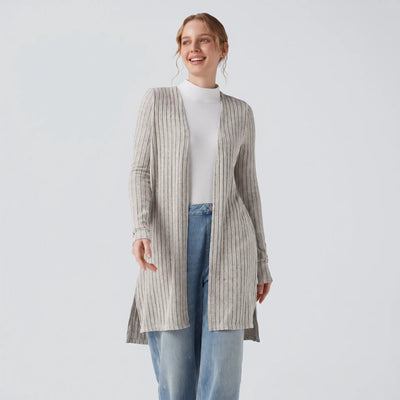 Ribbed Knit Split Cardigan - studio hero