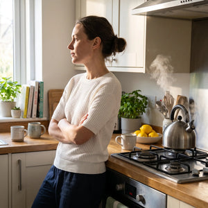 Short Sleeve Waffle Knit Jumper - kitchen morning light