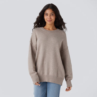 Round Neck Dropped Shoulder Knitted Jumper - studio hero