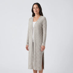 Ribbed Knit Longline Cardigan