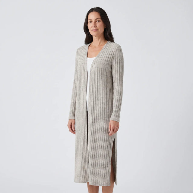 Ribbed Knit Longline Cardigan - studio hero