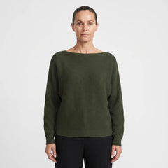 Boat Neck Batwing Knitted Jumper