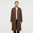 Women's Long Lightweight Coat - Brown - studio hero
