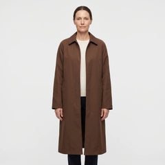 Women's Long Lightweight Coat - Brown