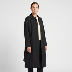 Women's Long Lightweight Coat - Black