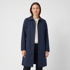 Women's Long Lightweight Coat - Navy