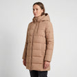 Women's Hooded Winter Coat - Nougat - studio hero