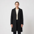 Women's Wool-Blend Coat - Black - studio hero