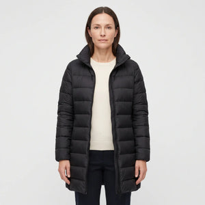 Women's Down Coat - Black - studio hero