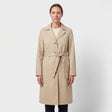 Women's Single-Breasted Trench Coat - Beige - studio hero
