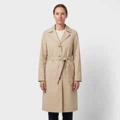 Women's Single-Breasted Trench Coat - Beige
