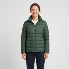 Women's Down-Feel Puffer Coat - Dark Green