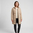Women's Long Winter Coat - Beige - studio hero