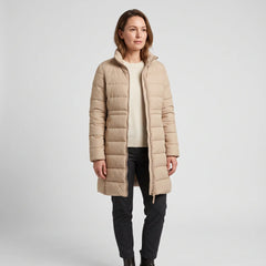 Women's Long Winter Coat - Beige