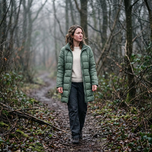 Women's Winter Coat - Green - woodland trail