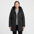 Women's Warm-Lined Long Parka - Black - studio hero