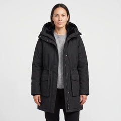 Women's Warm-Lined Long Parka - Black
