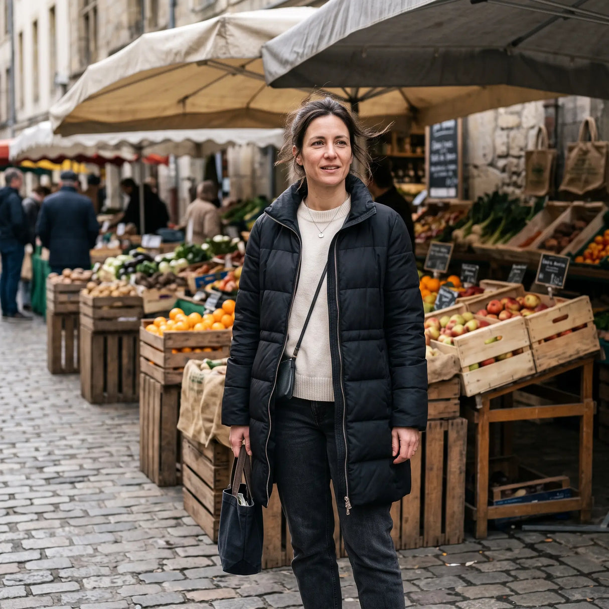 Women's Winter Coat - Black - market street