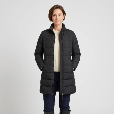 Women's Winter Coat - Black - studio hero