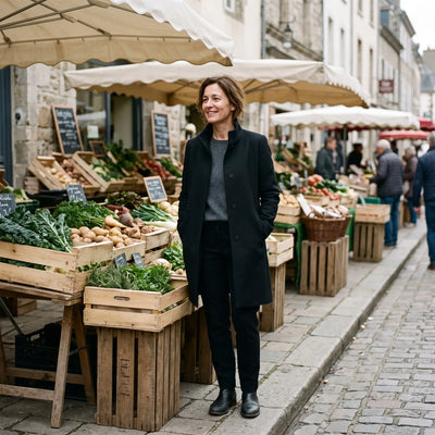 Women's Stand-Collar Coat - Black - market street