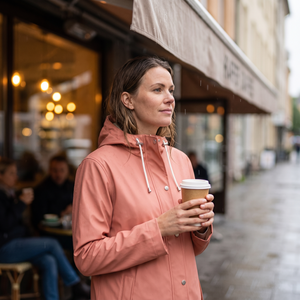 Women's Short Rain Jacket - Ash Rose