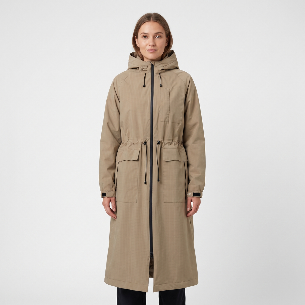 Women's Long Winter Coat - Greige