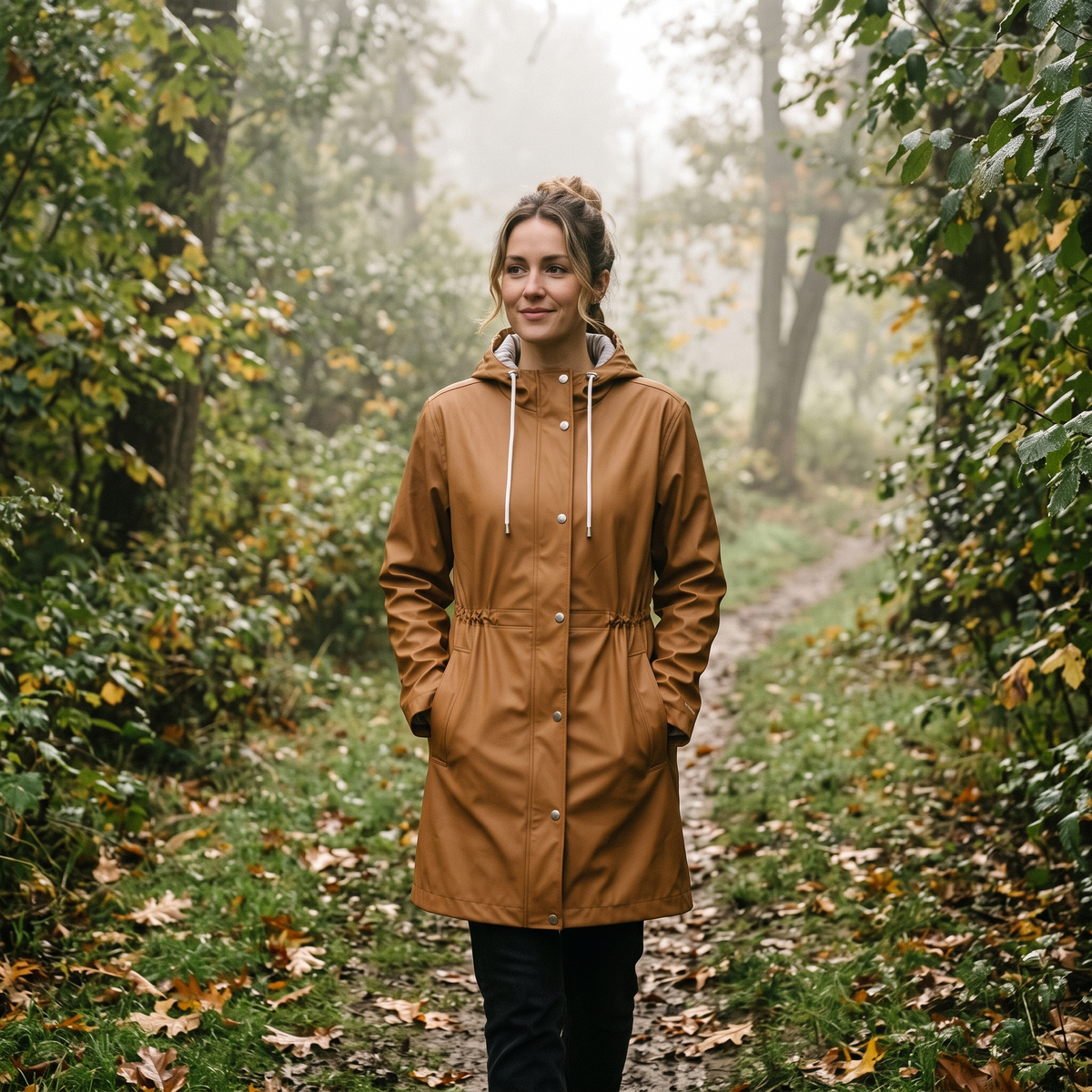 Women's Lightweight Raincoat - Toffee