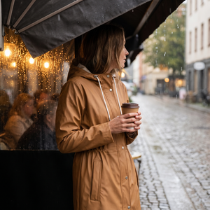 Women's Lightweight Raincoat - Toffee