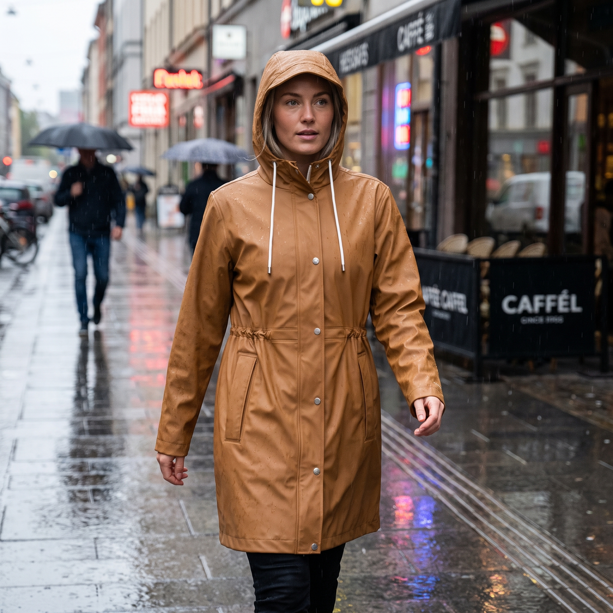 Women's Lightweight Raincoat - Toffee