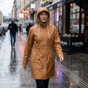 Women's Lightweight Raincoat - Toffee