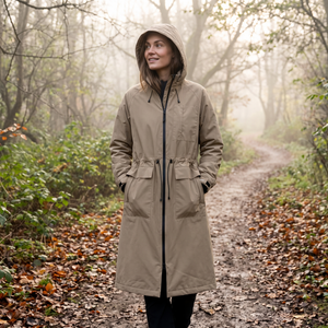 Women's Long Winter Coat - Greige