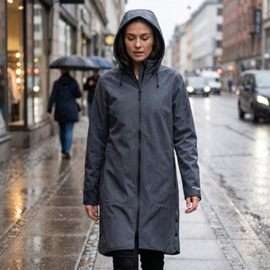 Women's Softshell Rain Jacket - Ombre Blue