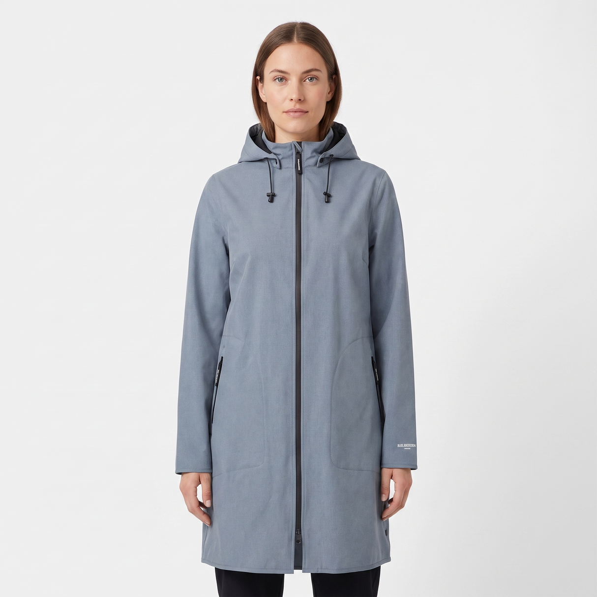 Women's Softshell Rain Jacket - Grey Blue