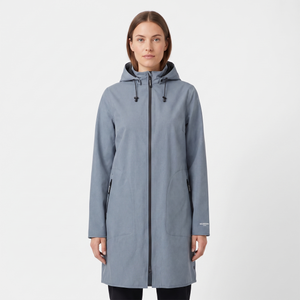 Women's Softshell Rain Jacket - Grey Blue