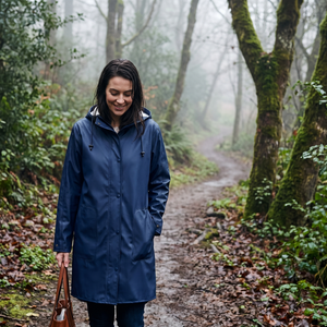 Women's Lightweight Raincoat - Estate Blue