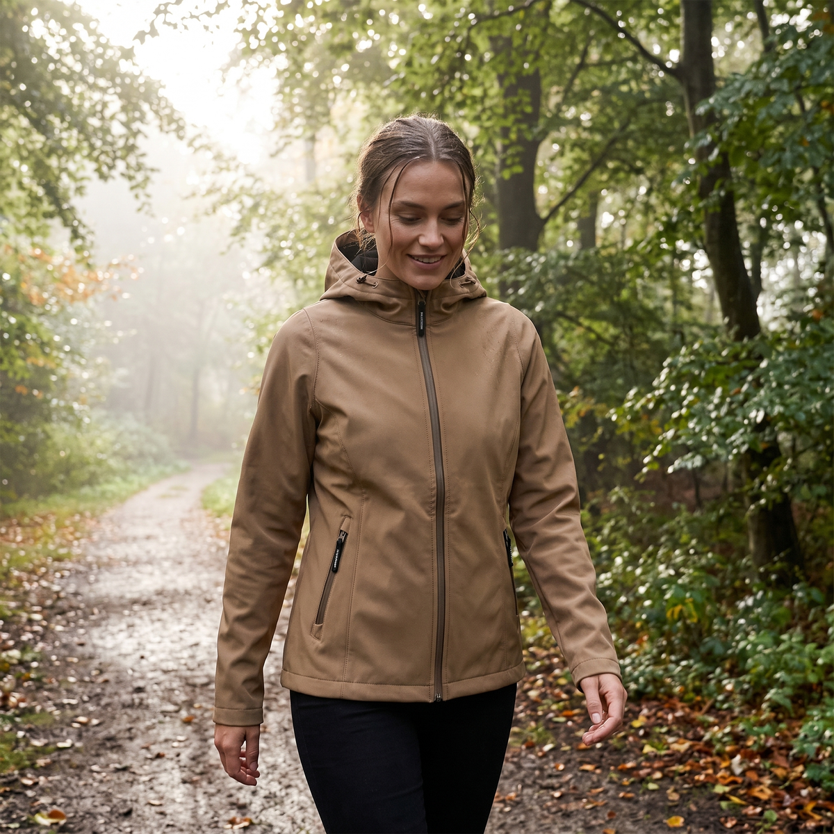 Women's Softshell Rain Jacket - Mocca